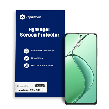 Realme 12X 5G Compatible Premium Hydrogel Screen Protector With Full Coverage Ultra HD
